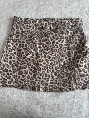 American Eagle Leopard Print Mini Skirt